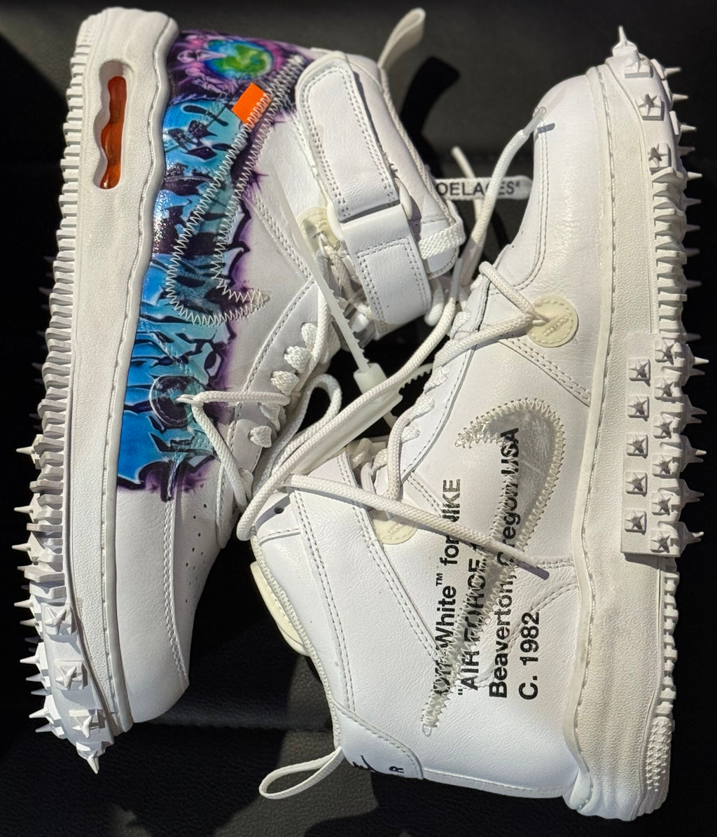 VNDS NIKE AIR FORCE ONE OFF WHITE MID SP LEATHER SIZE 10.5