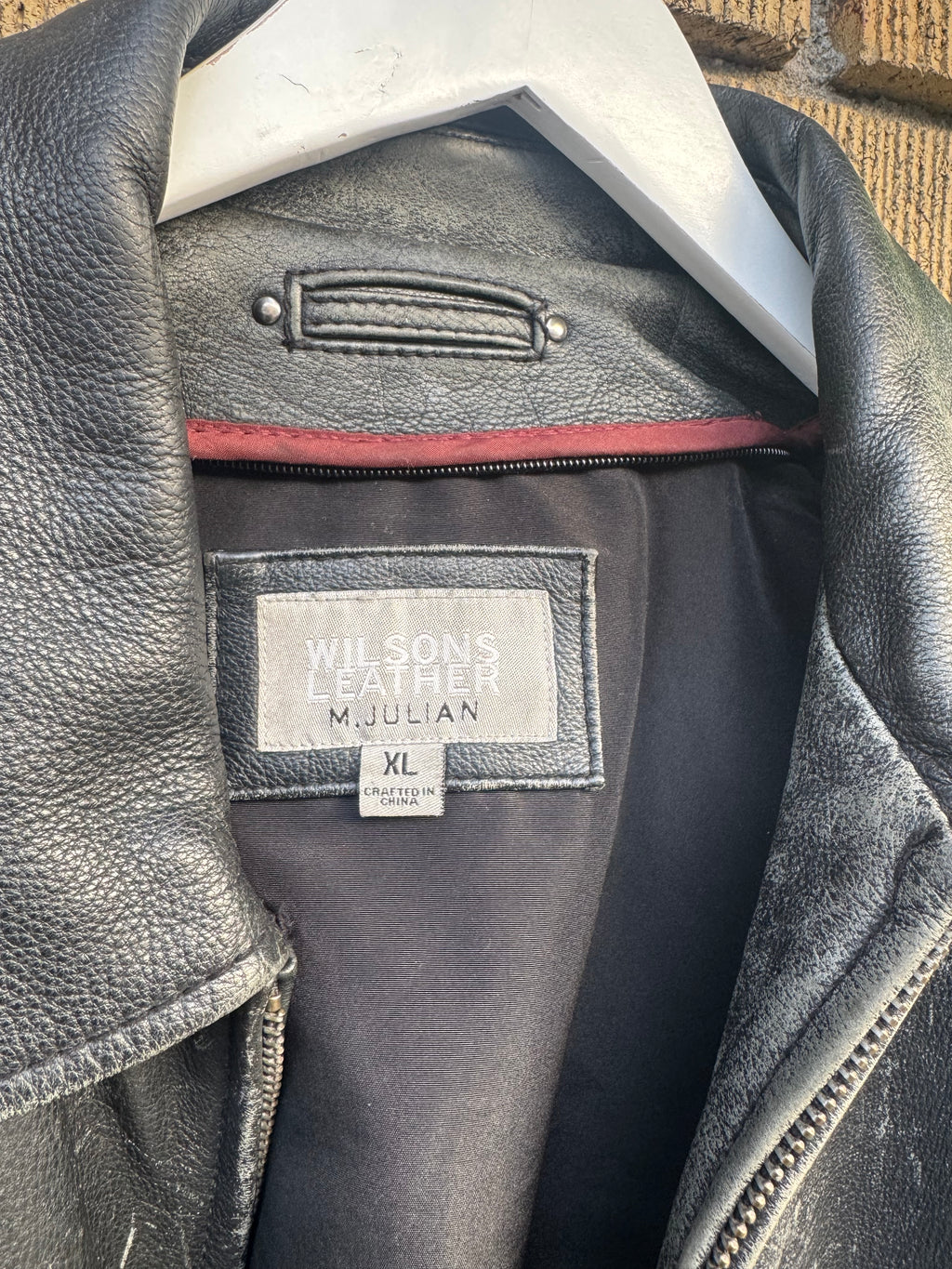 SIZE XL VINTAGE WILSONS LEATHER DISTRESSED PATINA