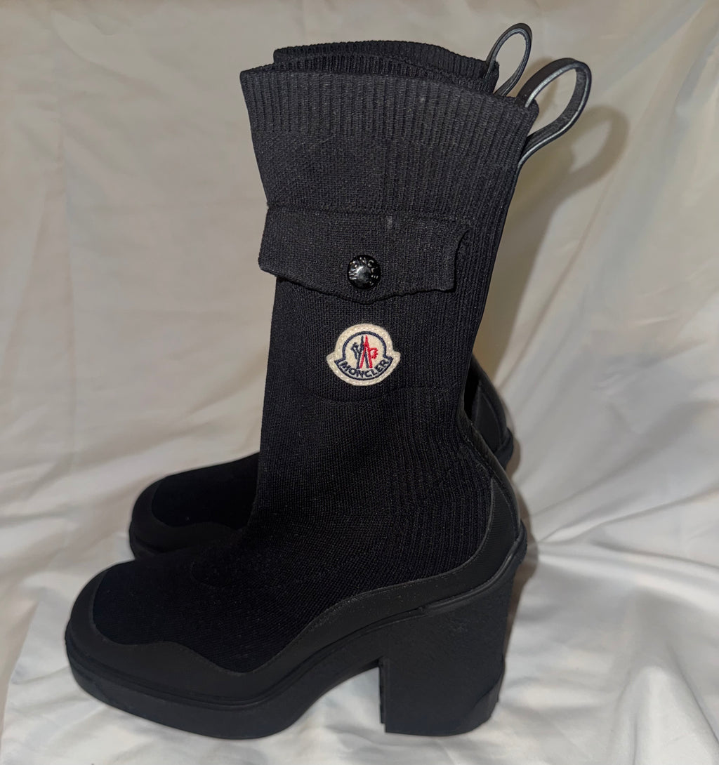 Moncler Splora Knit Pocket Boots Size 40 EU (Runs Small Fits 39)
