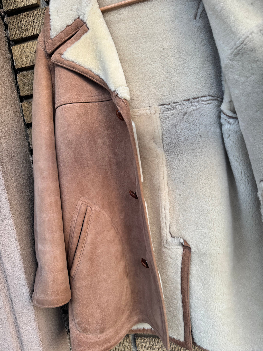 MENS VINTAGE SAKS FIFTH AVE SHEARLING SIZE 42 LARGE