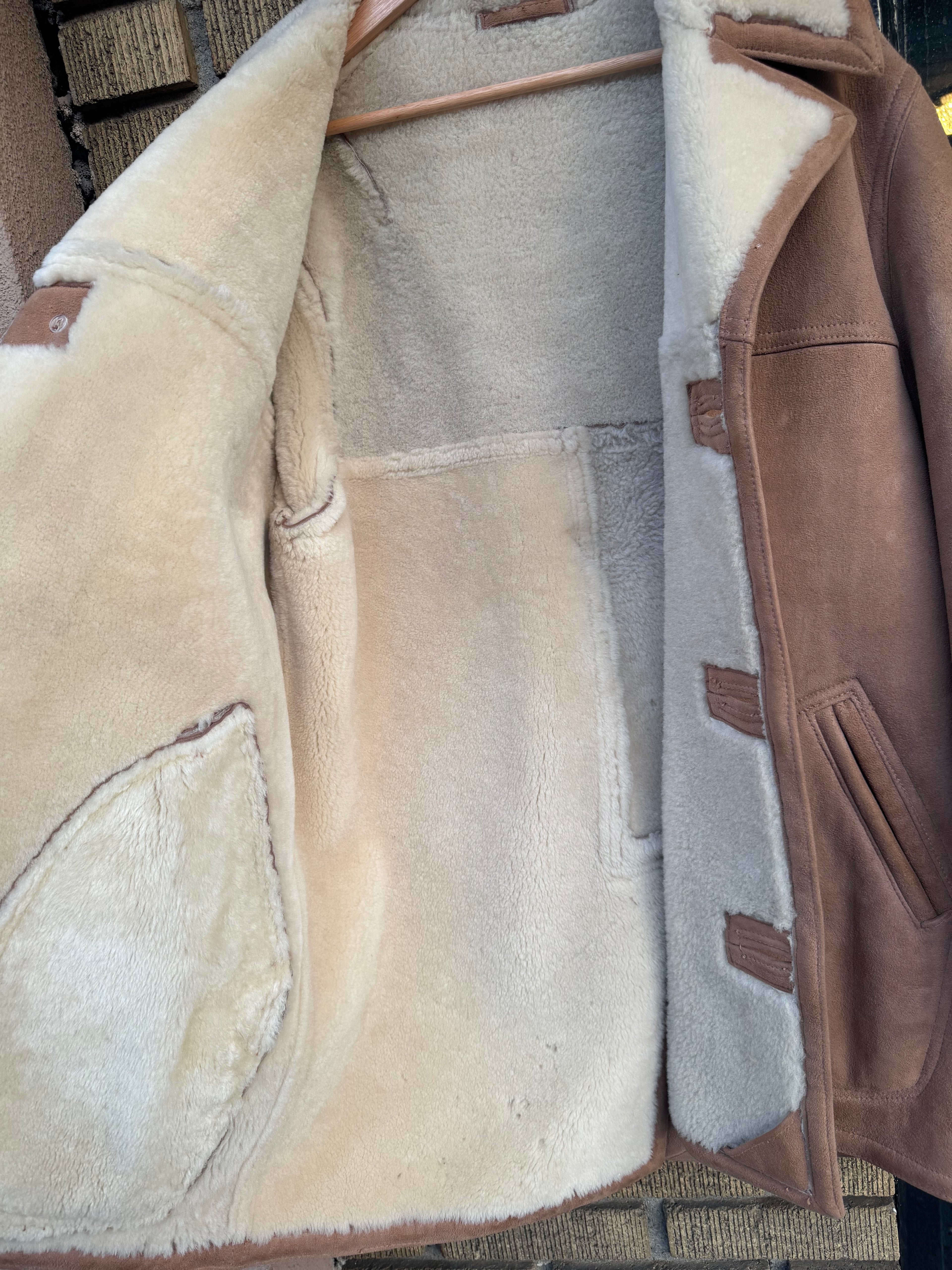 MENS VINTAGE SAKS FIFTH AVE SHEARLING SIZE 42 LARGE