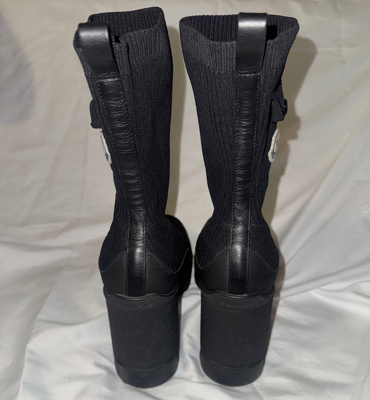 Moncler Splora Knit Pocket Boots Size 40 EU (Runs Small Fits 39)