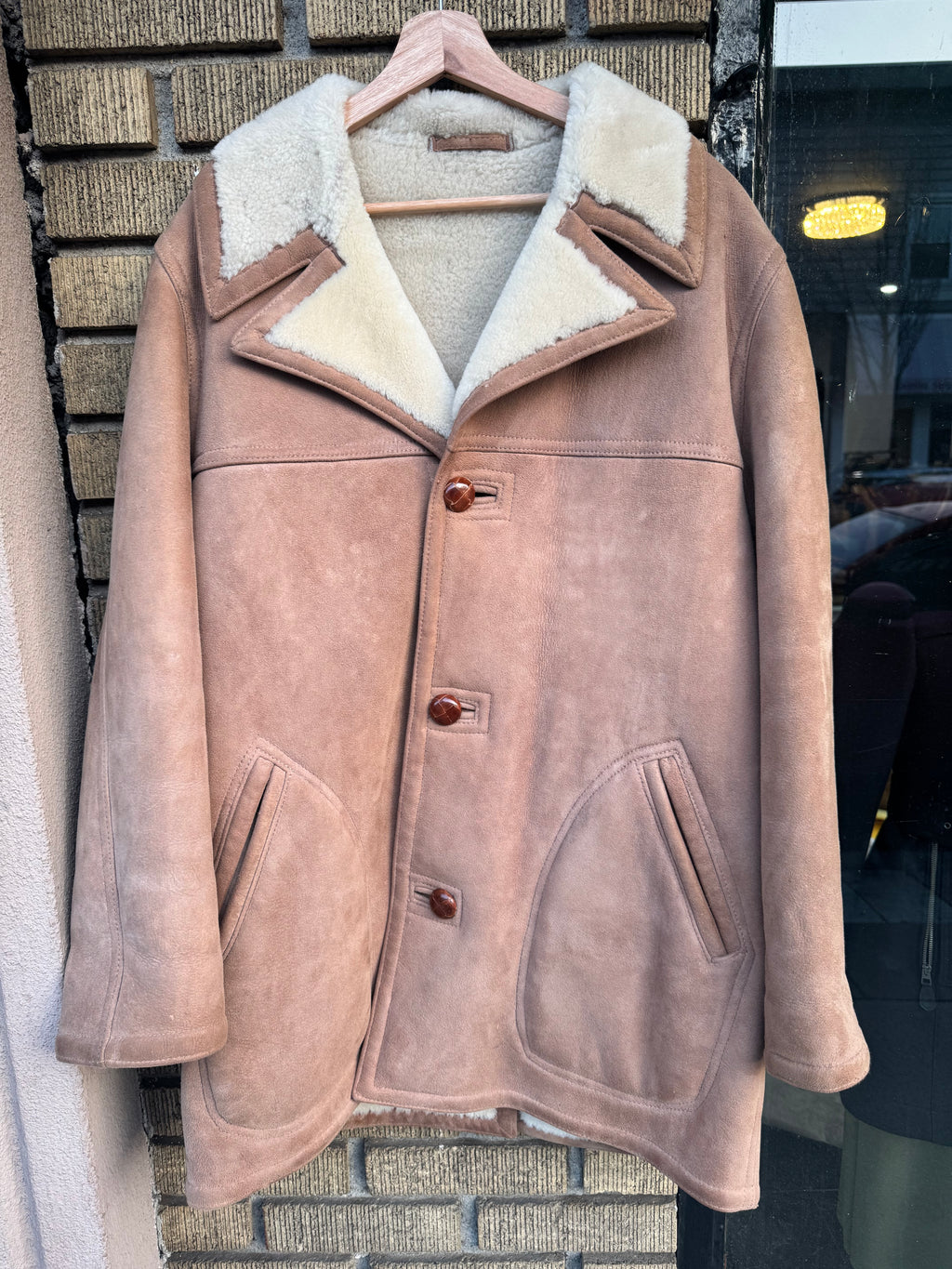 MENS VINTAGE SAKS FIFTH AVE SHEARLING SIZE 42 LARGE