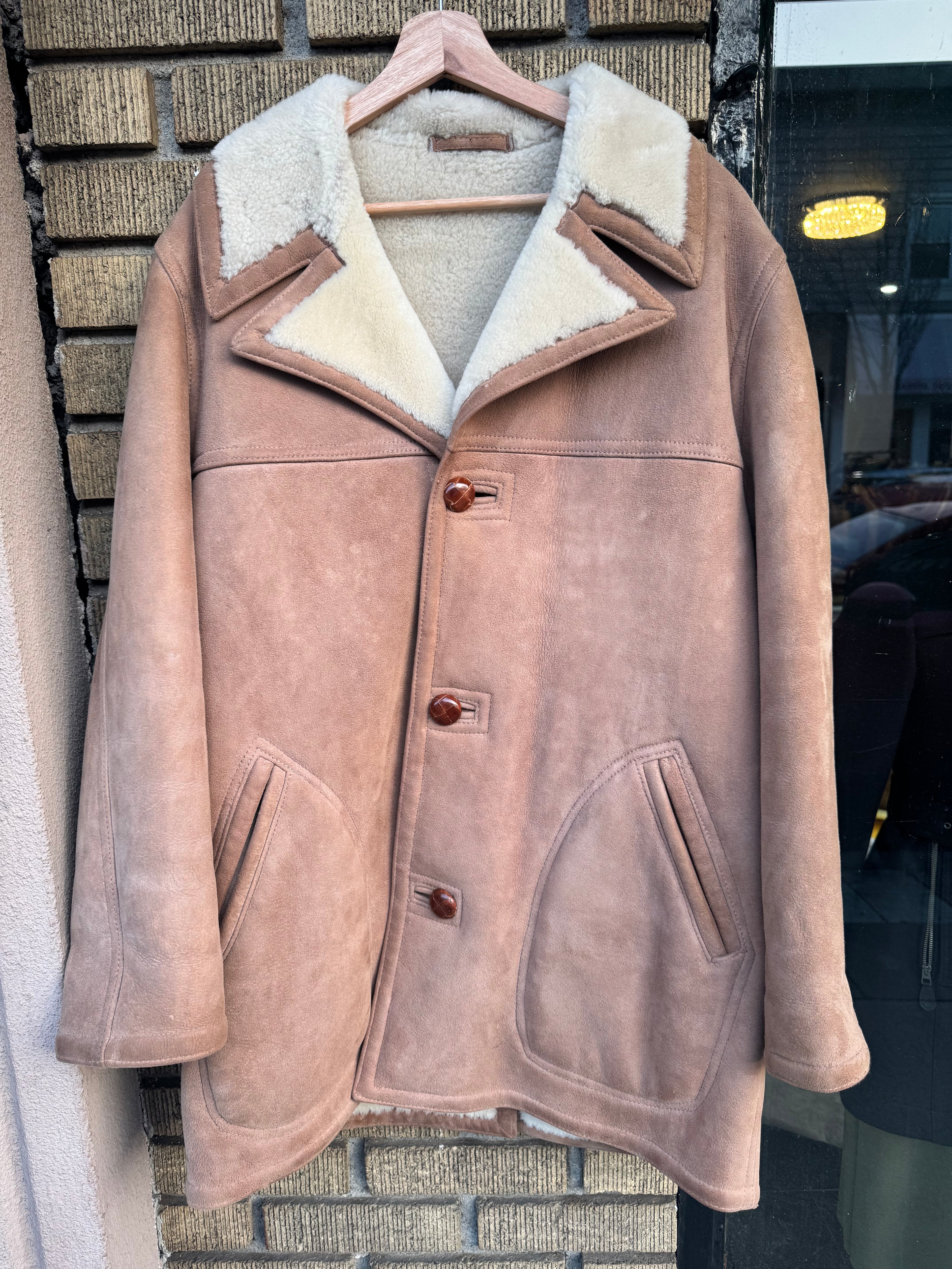 MENS VINTAGE SAKS FIFTH AVE SHEARLING SIZE 42 LARGE