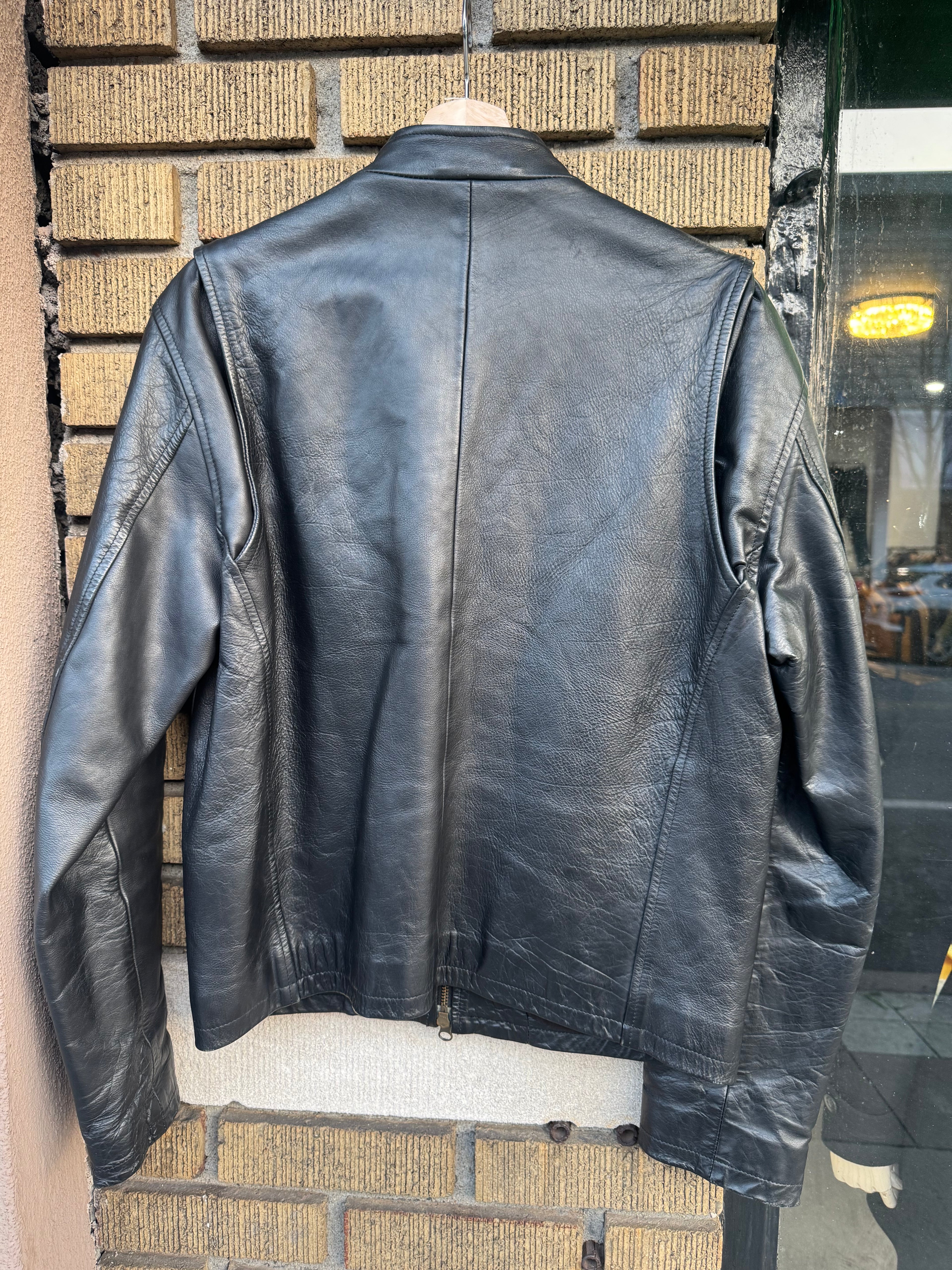 MENS VINTAGE J CREW LEATHER JACKET SIZE SMALL