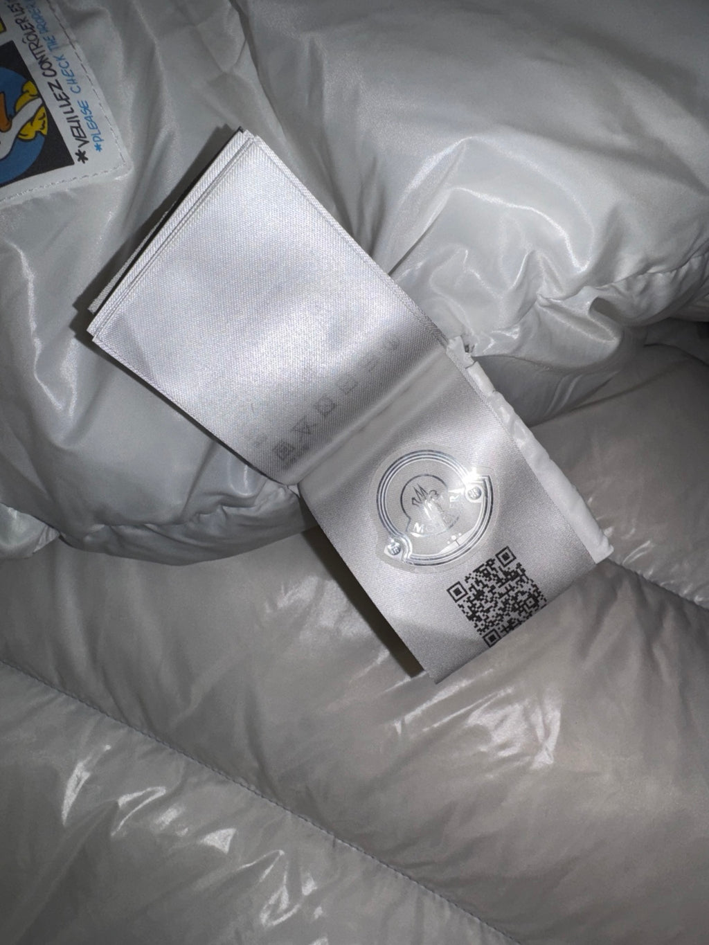 Moncler Gaou jacket authenticity tag detail