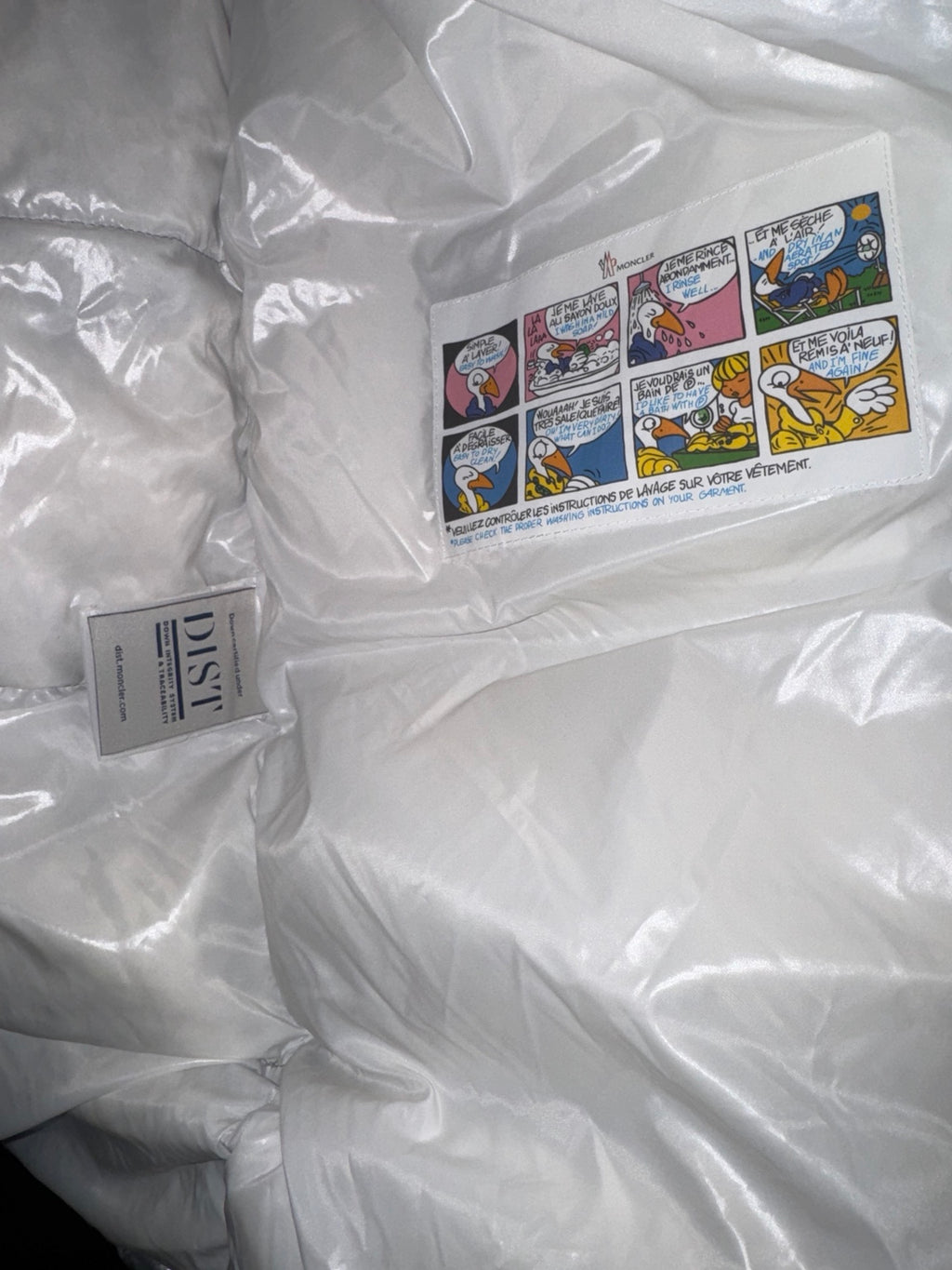 Moncler Gaou jacket interior care label