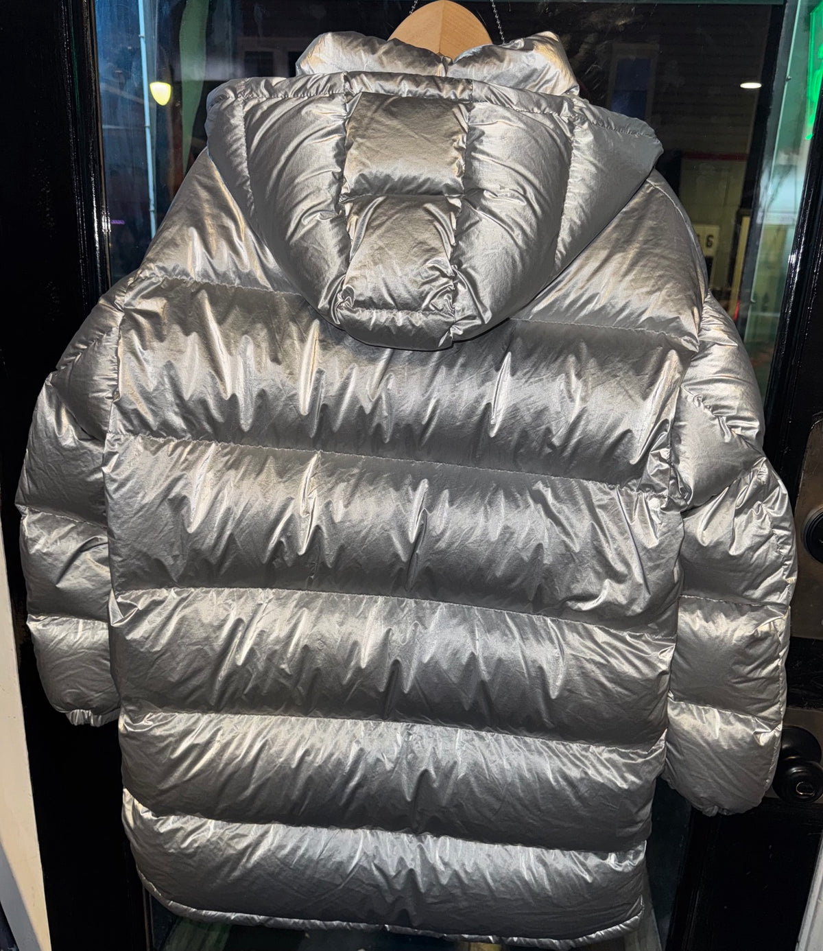 Moncler Gaou silver down jacket back view