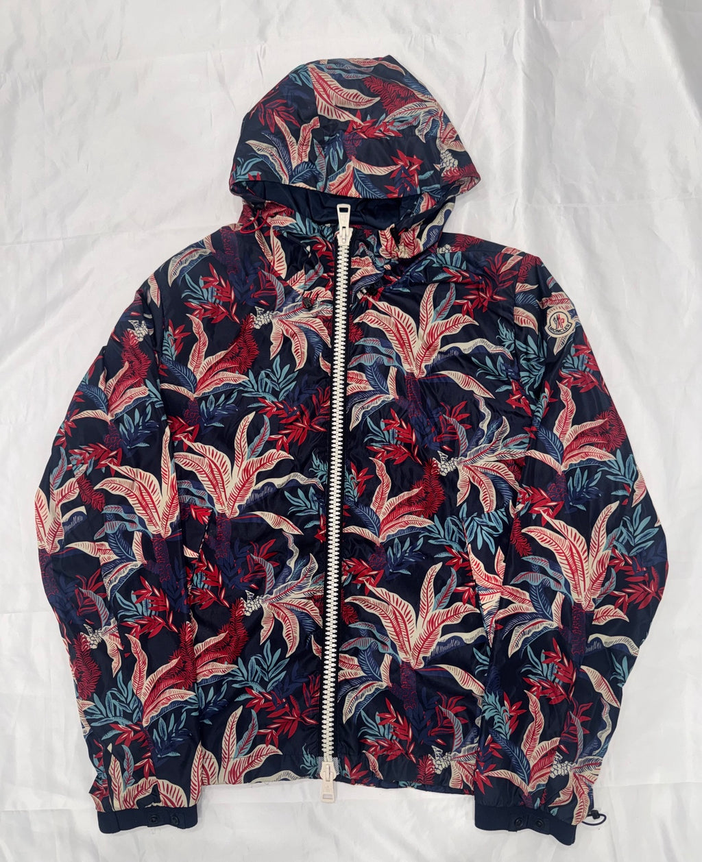 Moncler Maribeu hooded tropical print jacket size 3 photo 7900