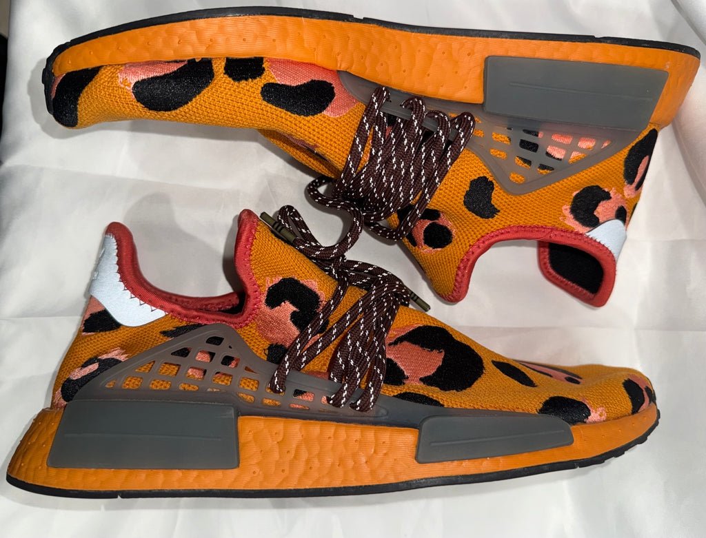 Pharrell adidas NMD Hu Animal Print Pulse Amber profile view