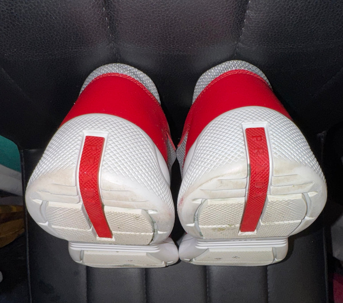 Prada America's Cup sneakers heel condition