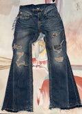 Custom True Religion men's distressed bootcut jeans size 30 front