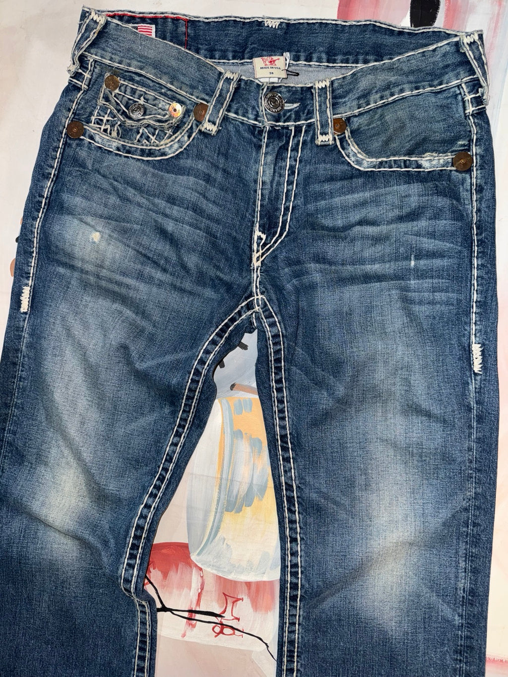 True Religion Ricky Super T jeans size 34 front view