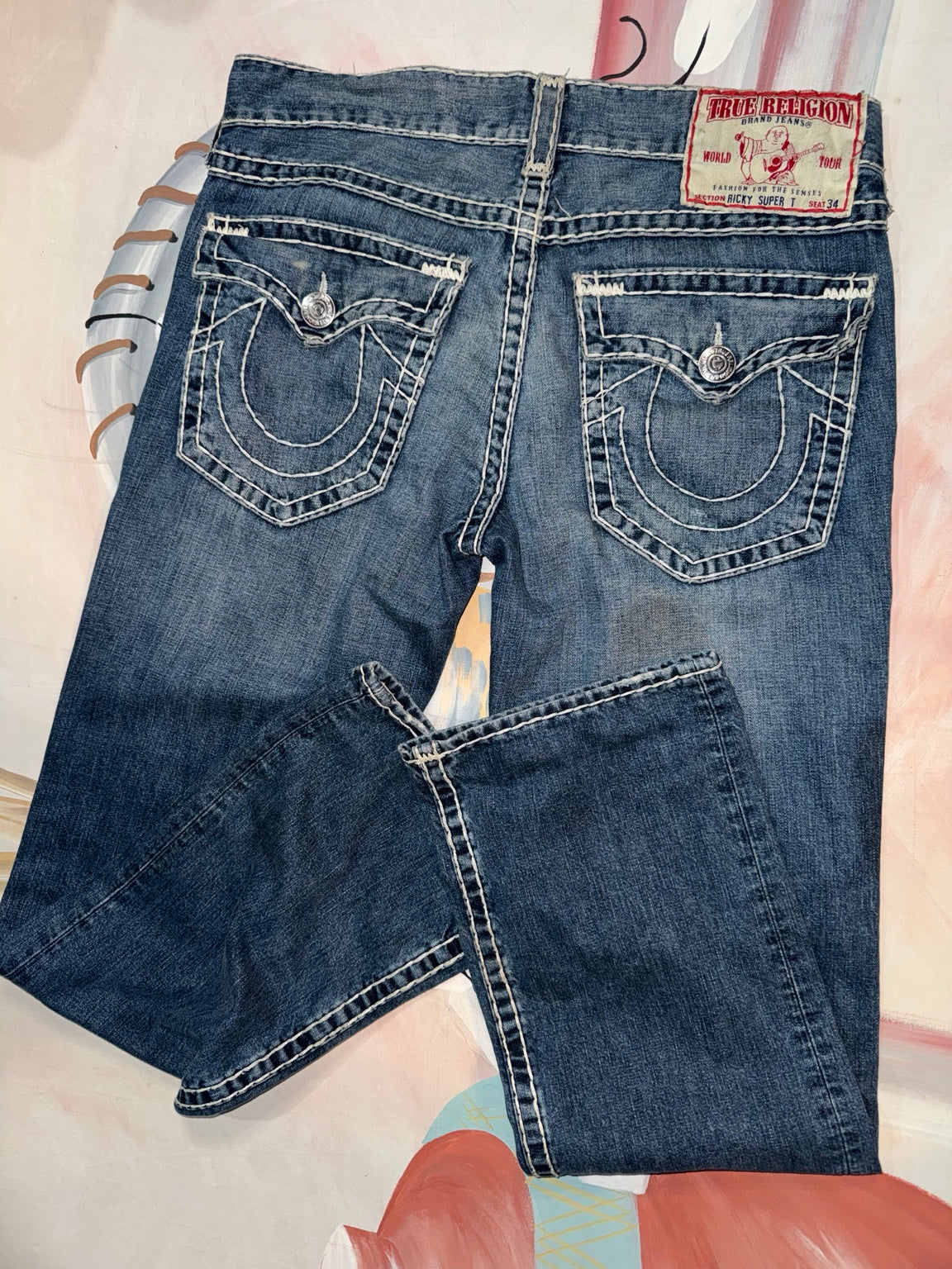 True Religion Ricky Super T jeans size 34 back view