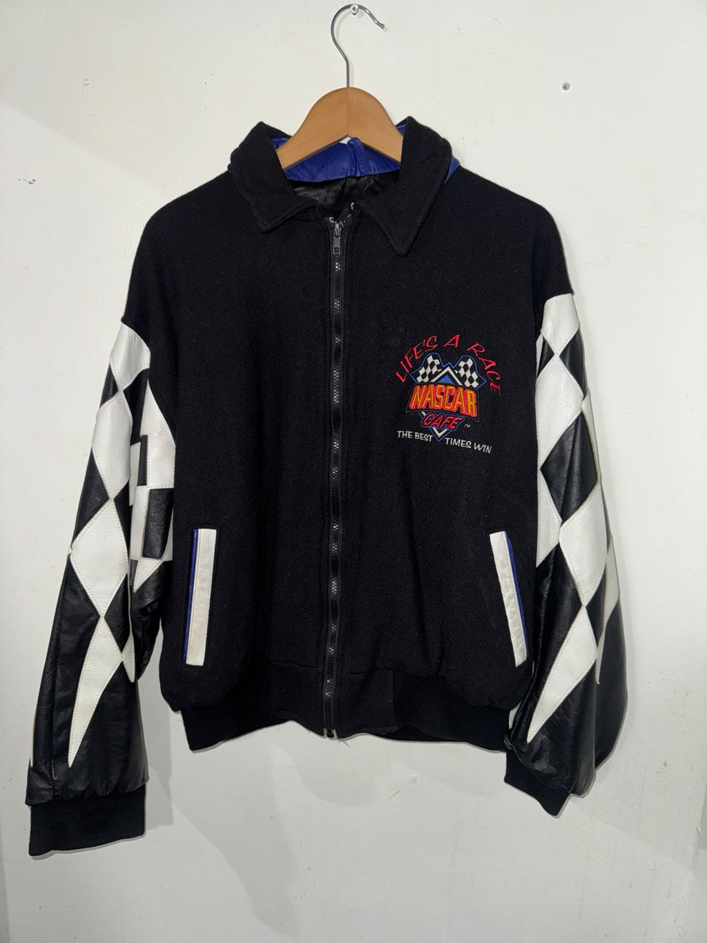 Vintage NASCAR Cafe leather jacket 1