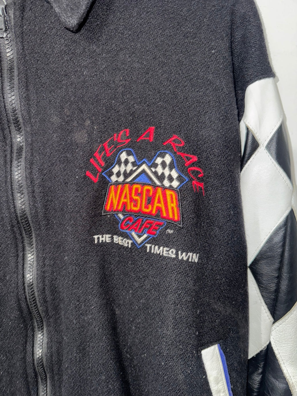 Vintage NASCAR Cafe leather jacket 2