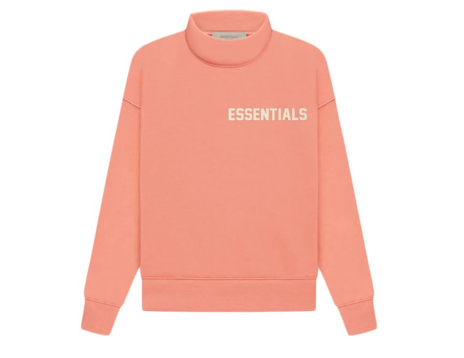 ESSENTIALS coral mock neck