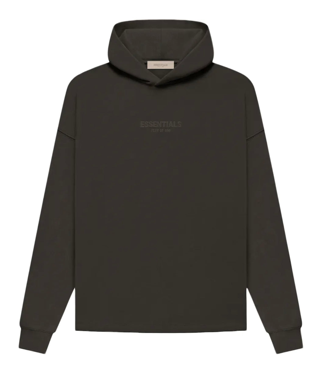 ESSENTIALS Off Black Relaxed Hoodie