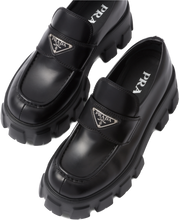 Load image into Gallery viewer, Prada Brushed leather Monolith Loafers
